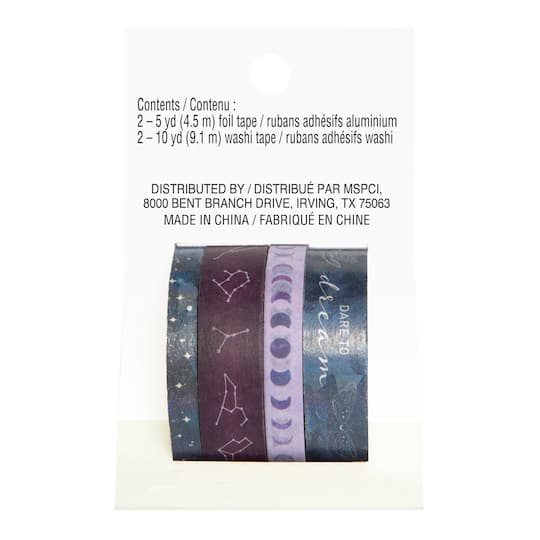 12 Packs: 4 ct. (48 total) Dark Rainbow Crafting Washi Tapes by Recollections™